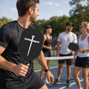 Palas De Pickleball Cruz Cristiana de Tres Clavos Blancas Personalizad