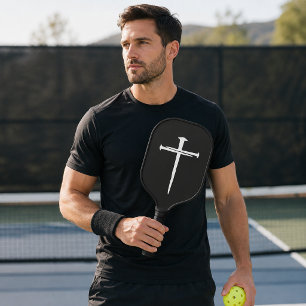Palas De Pickleball Cruz Cristiana Tres Clavos Personalizada Blanca