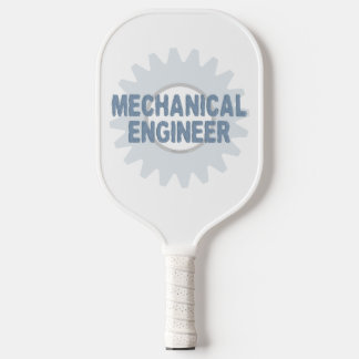 Palas De Pickleball Cuaderno azul gris de engranaje de ingeniero mecán
