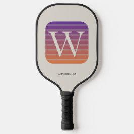 Palas De Pickleball Cuadrado de monograma ombre personalizado