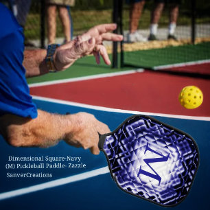 Palas De Pickleball Cuadrado dimensional-Navy-M