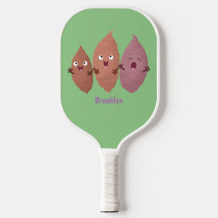 Palas De Pickleball Cuadros cantando batatas personalizado verduras