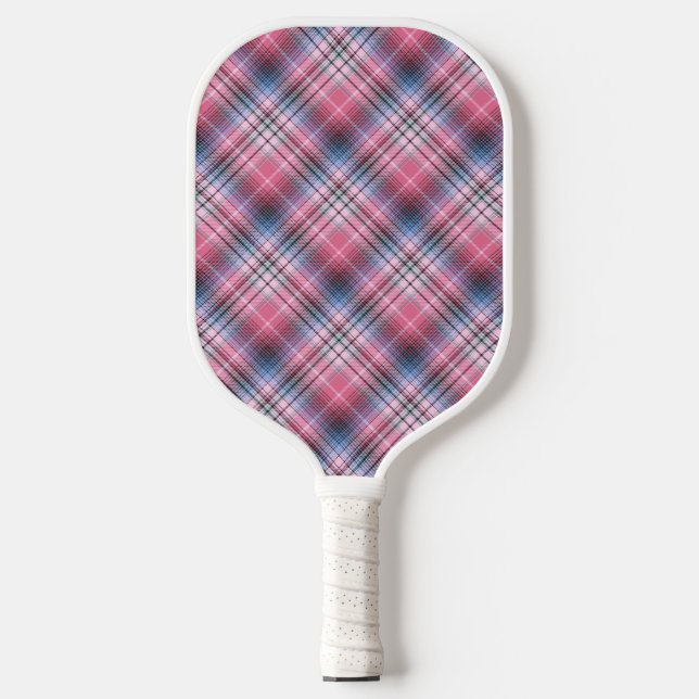 Palas De Pickleball Cuadros rosas y azules (Anverso)