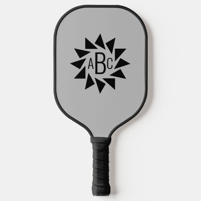 Palas De Pickleball Cualquier 3 Letra inicial triángulos geométricos m (Anverso)