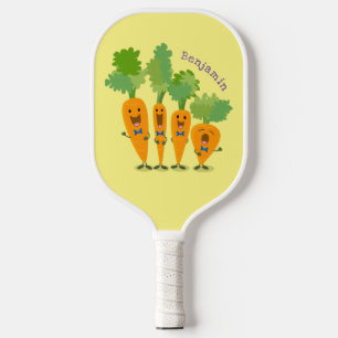 Palas De Pickleball Cuarteto de zanahoria cantante lindo ilustracion p