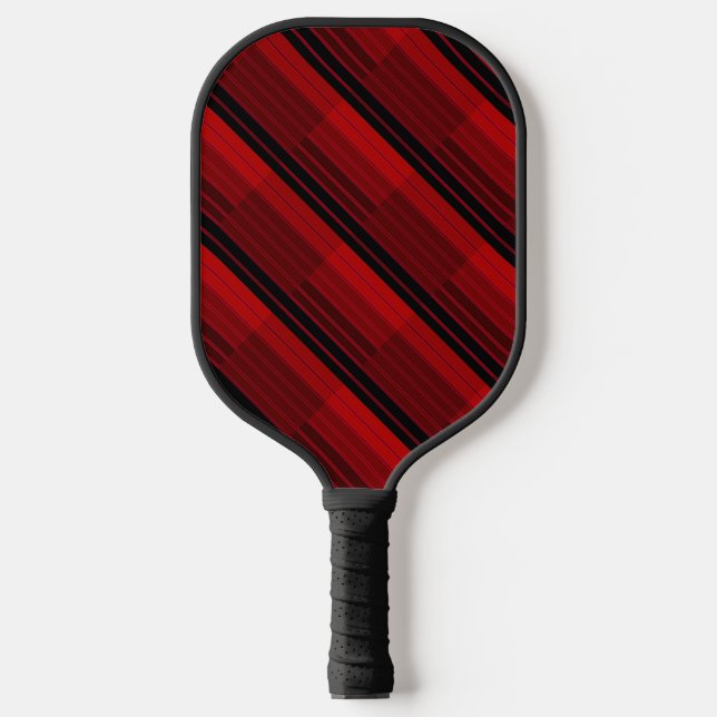 Palas De Pickleball Cuchillo geométrico rojo y negro (Anverso)