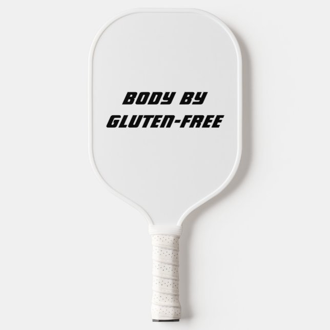 Palas De Pickleball Cuerpo De Mano Blanca Sin Gluten Con Blanco (Anverso)
