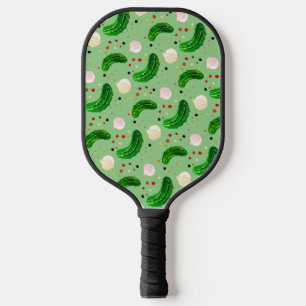 Palas De Pickleball Cuidadosa diversión Pickles Guay Patrón Verde Past