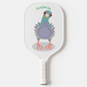 Palas De Pickleball Curioso ilustracion personalizado de palomas