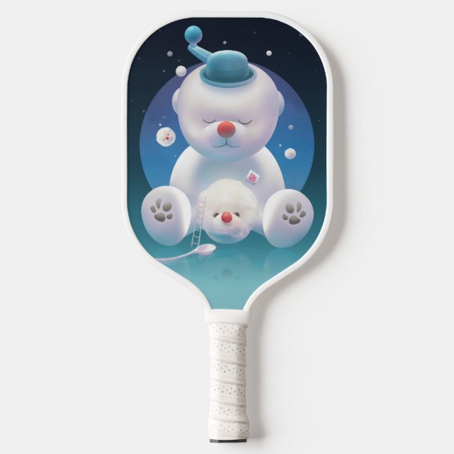 Palas De Pickleball Curva de hielo picada Shaver Ping Pong Paddle (Anverso)