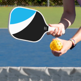 Palas De Pickleball Curvas de barrido azul del cielo blanco negro diná
