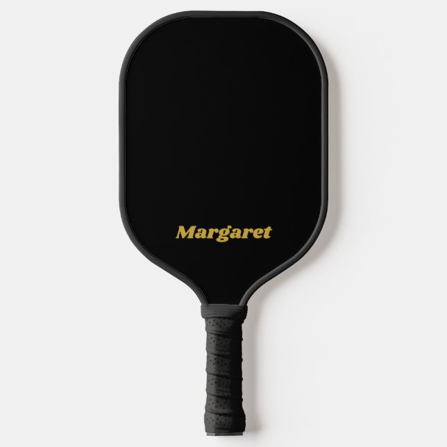 Palas De Pickleball Custom Black Pickleball Paddle with Name (Anverso)