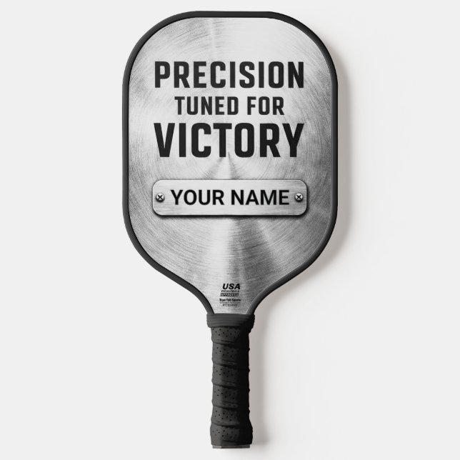 Palas De Pickleball Custom Brushed Steel Precision Tech Pickleball Pad (Anverso)