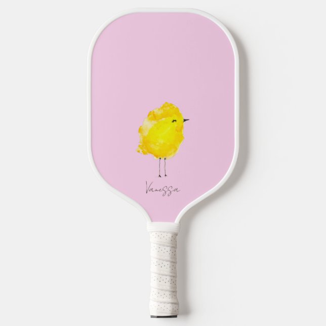 Palas De Pickleball Custom Chick Chicken yellow stylish chic sweet (Anverso)