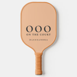 Palas De Pickleball Custom Funny Peach Black OOO Minimalist Stylish 