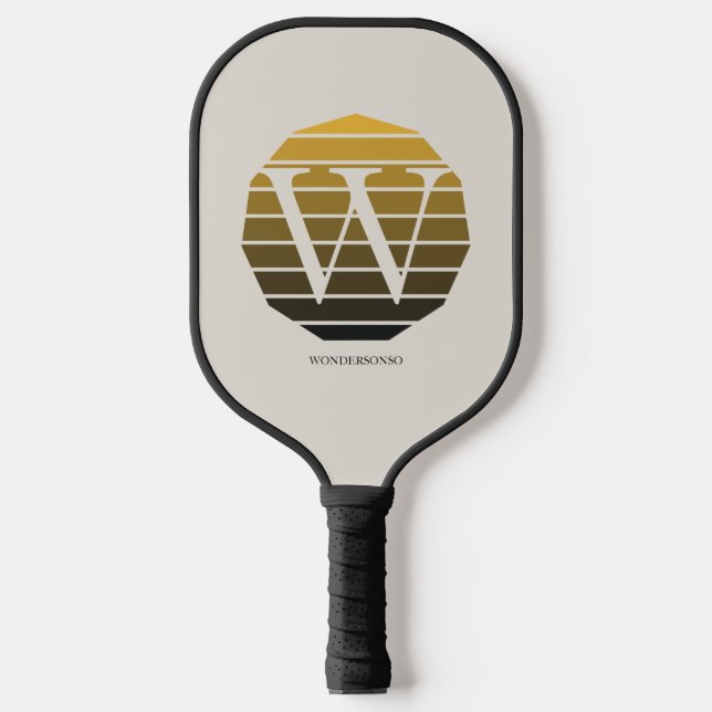 Palas De Pickleball Custom Initial Sunset Circle (Anverso)
