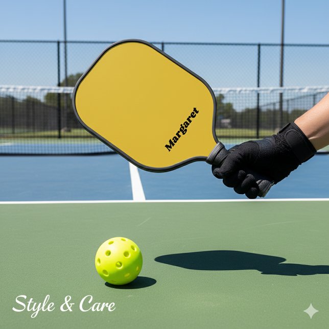 Palas De Pickleball Custom Metallic Gold Pickleball Paddle with Name (Custom Metallic Gold Pickleball Paddle with Name)