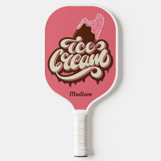 Palas De Pickleball Custom name Ice Cream (Anverso)