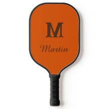 Custom orang and brown monogram name