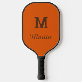 Palas De Pickleball Custom orang and brown monogram name