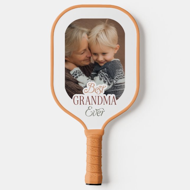 Palas De Pickleball Custom Photo Best Grandma Ever (Reverso )