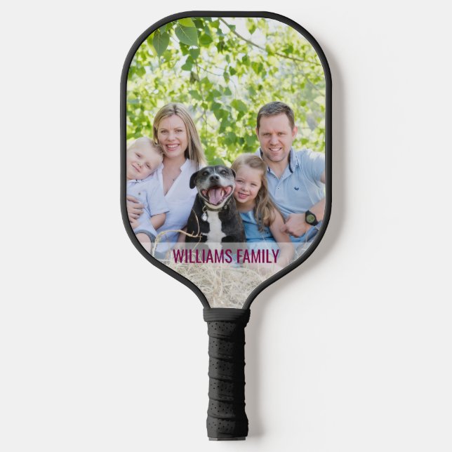Palas De Pickleball Custom Photo Family Collage Simple Elegant Picture (Anverso)