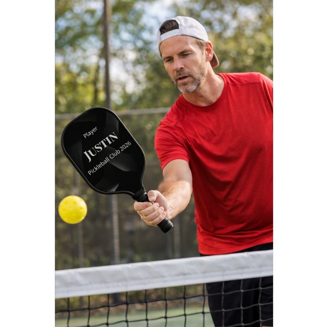 Palas De Pickleball Custom Pickleball Paddle Black White Name Design (Subido por el creador)
