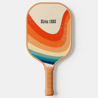 Palas De Pickleball Custom Retro Rainbow Stripes