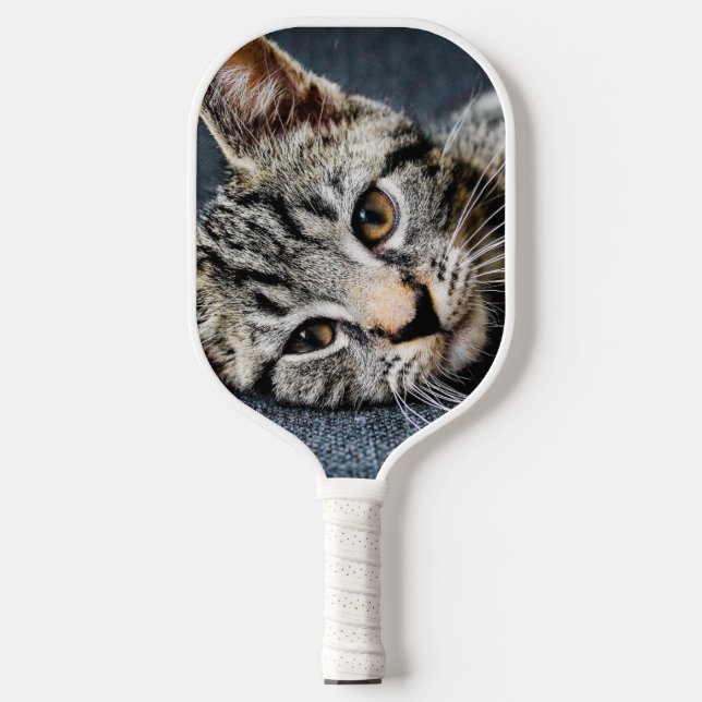 PALAS DE PICKLEBALL CUSTOM TWO PHOTO PET CAT PICKLEBALL PADDLE (Anverso)