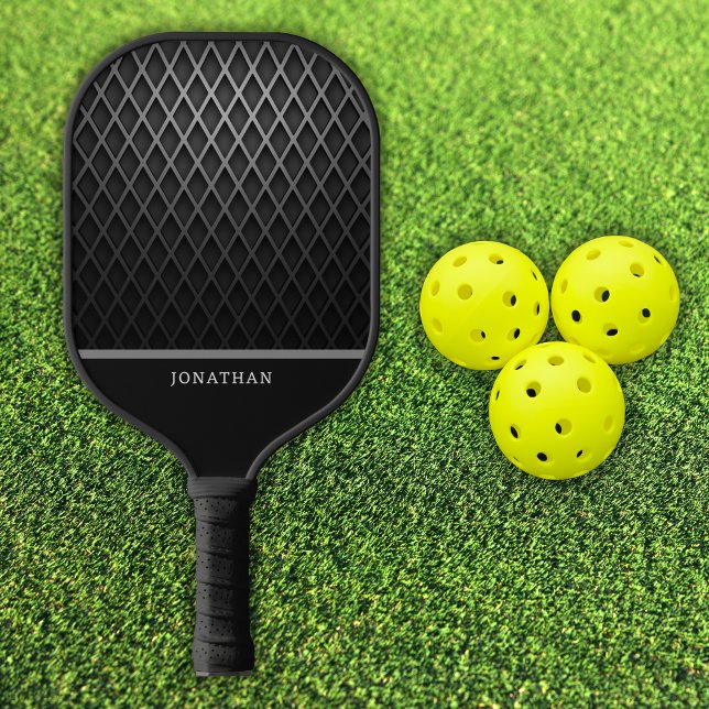 Palas De Pickleball Customizable Black Diamond Pattern Pickleball (Subido por el creador)