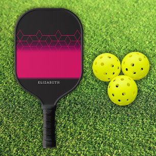 Palas De Pickleball Customizable Pink Diamond Pattern Pickleball