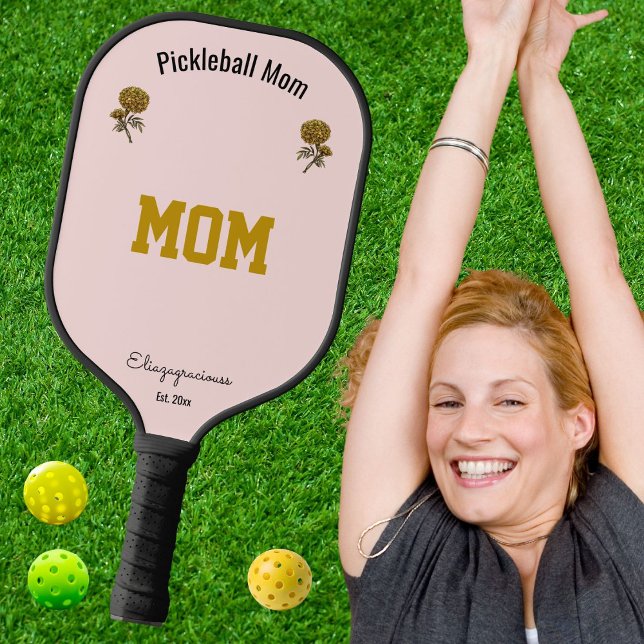 Palas De Pickleball Customized Elegant Cute Pink Pickleball Mom Gift (Subido por el creador)