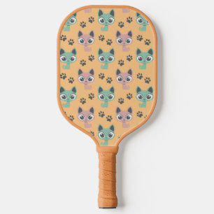 Palas De Pickleball Cute Adorable Patas De Gato De Patrón De Gatito An
