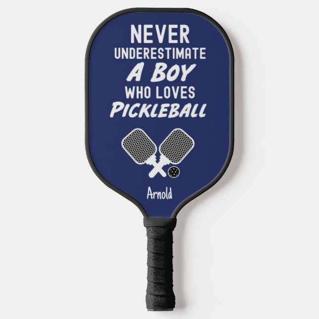 Palas De Pickleball Cute Blue Pickleball Boys Gifts For Kids Player (Anverso)