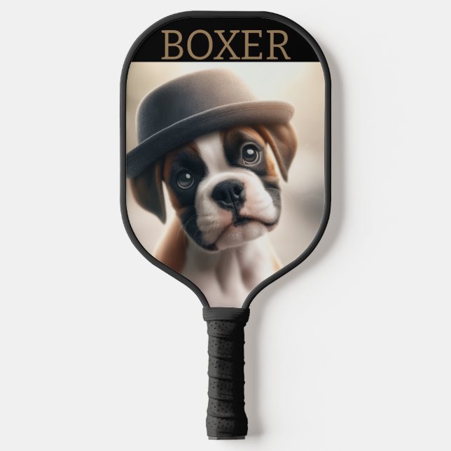 Palas De Pickleball Cute Boxer Puppy – Stylish Dog Art (Anverso)