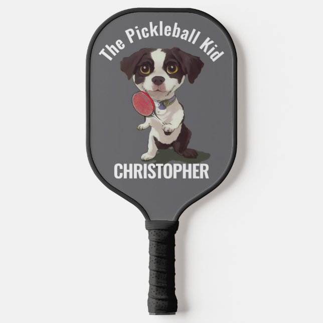 Palas De Pickleball Cute Dog Pickleball Kid Personalizado (Anverso)