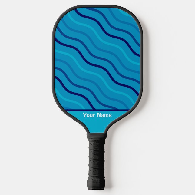 Palas De Pickleball Cute FIiness Stripe Blue Guay (Reverso )