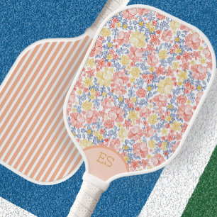 Palas De Pickleball Cute floral naranja raya floral paleta de pickleba