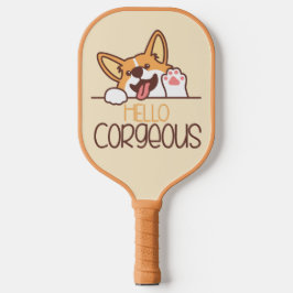 Palas De Pickleball Cute Hello Corgi Dog