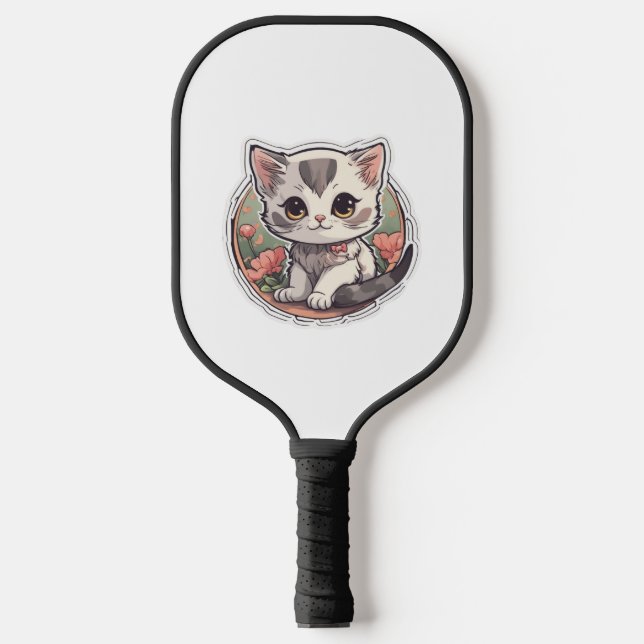Palas De Pickleball Cute Kawaii Kitten (Anverso)