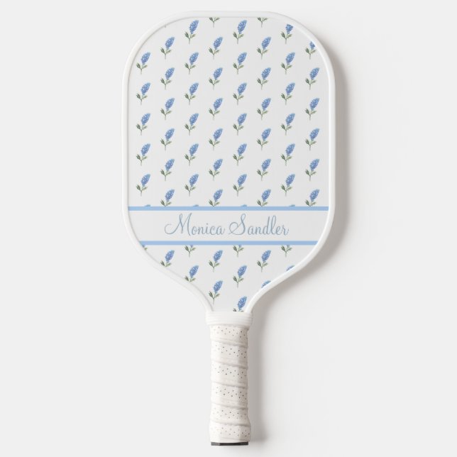Palas De Pickleball Cute Little Bluebonnets Flores Damas Girly (Anverso)