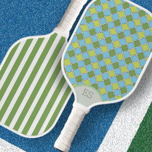 Palas De Pickleball Cute paleta de pickleball preppy verde con monogra