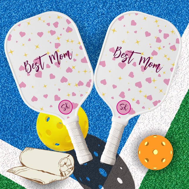 Palas De Pickleball Cute Pink Hearts Pickleball Paddle for Mom Gift (Subido por el creador)