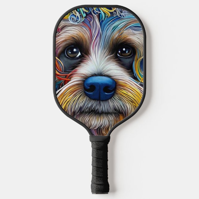 Palas De Pickleball Cute Pop Art Terrier (Anverso)