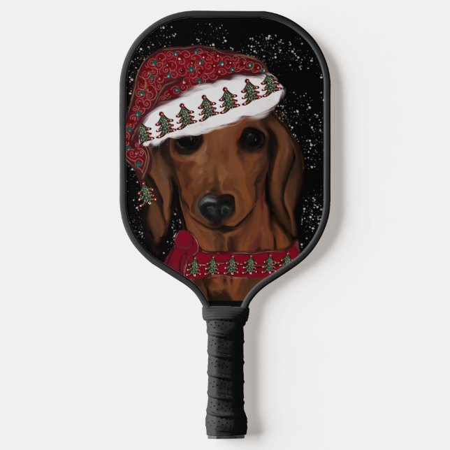 Palas De Pickleball Dachshund Rojo (Anverso)