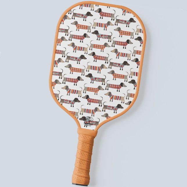 Palas De Pickleball Dachshund Wiener Sausage Dog (Fun Dachshund Wiener Sausage Dog pickleball paddle for dog lovers)