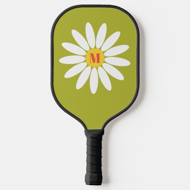 Palas De Pickleball Daisy con verde lima inicial (Reverso )