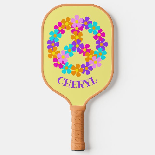 Palas De Pickleball Daisy de paz personalizado (Anverso)