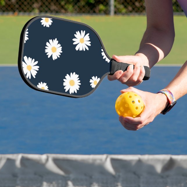 Palas De Pickleball Daisy On Blue Pattern (in situ)