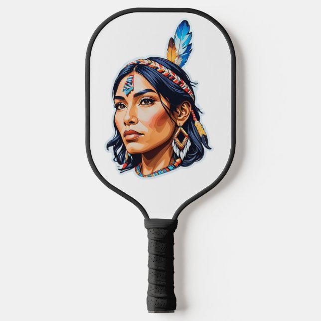 Palas De Pickleball Dama indígena nativa (Anverso)